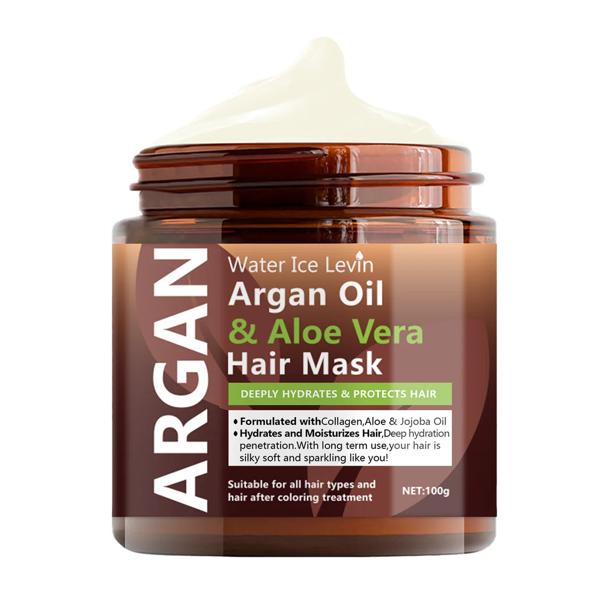 Argan Oil and Aloe Vera Collagen Keratin Hair Mask 100g - 8
