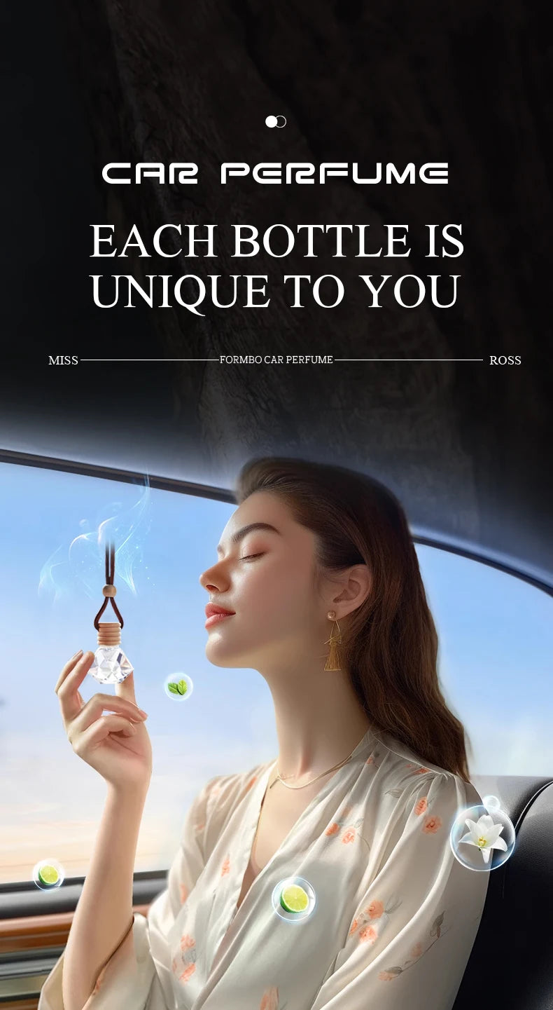 FORMBO Hanging Car Air Freshener Aromatherapy Diffuser Bottle