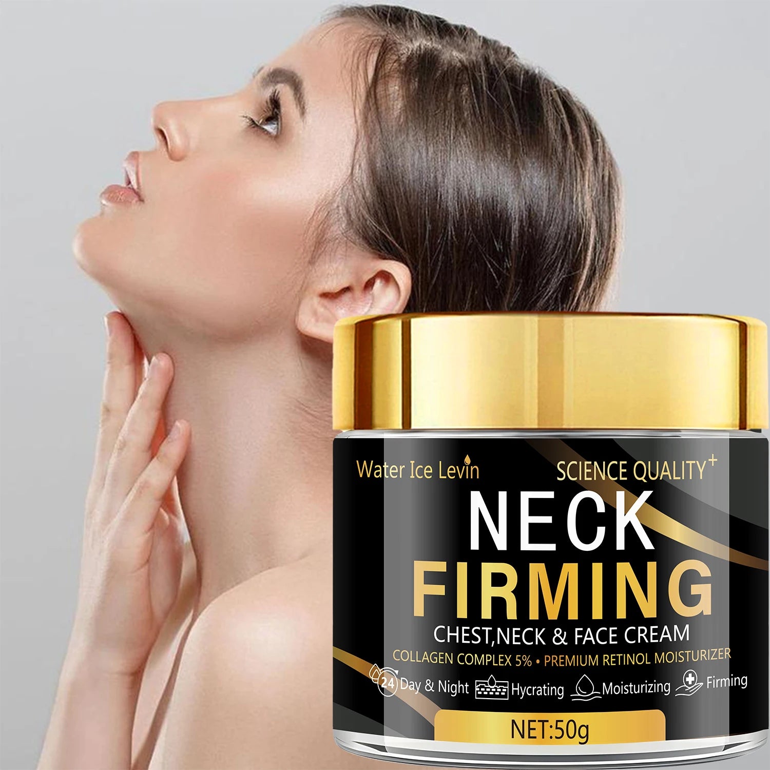 Water Ice Levin Collagen Retinol Neck Firming and Face Moisturizer Cream - 1