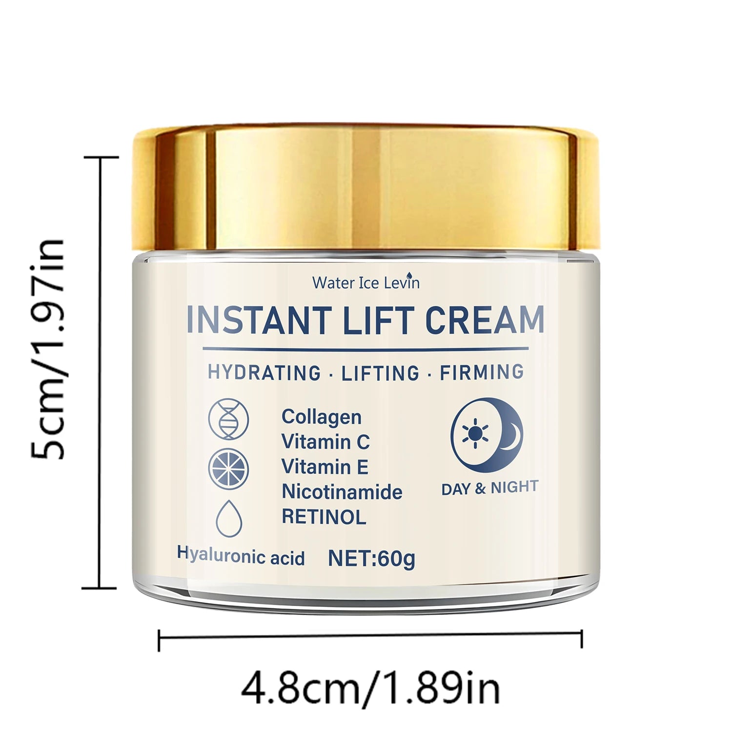 Instant Facial Firming Lifting Cream Retinol Hyaluronic Acid Moisturizer - 2