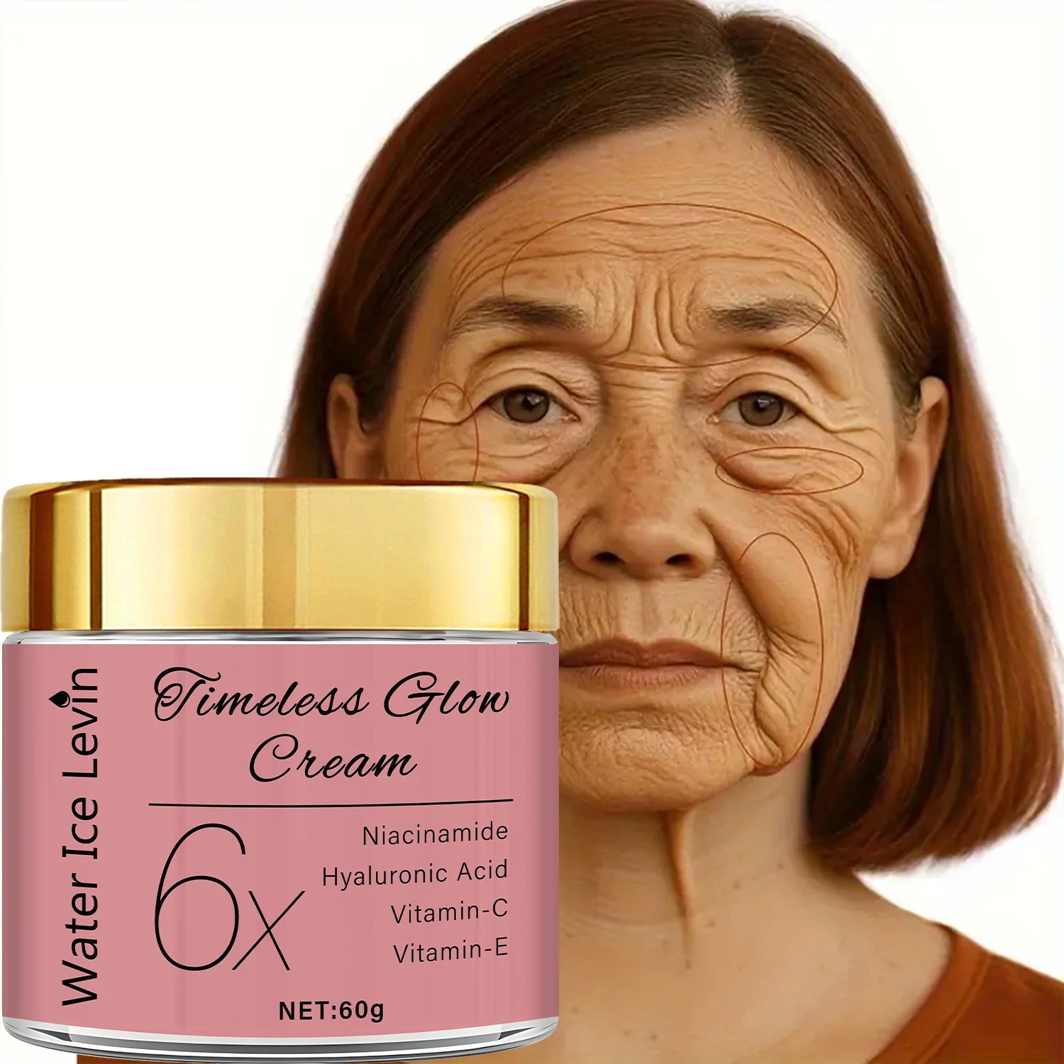 Water Ice Levin Timeless Glow Face Cream Brightening Moisturizer 60g - 1