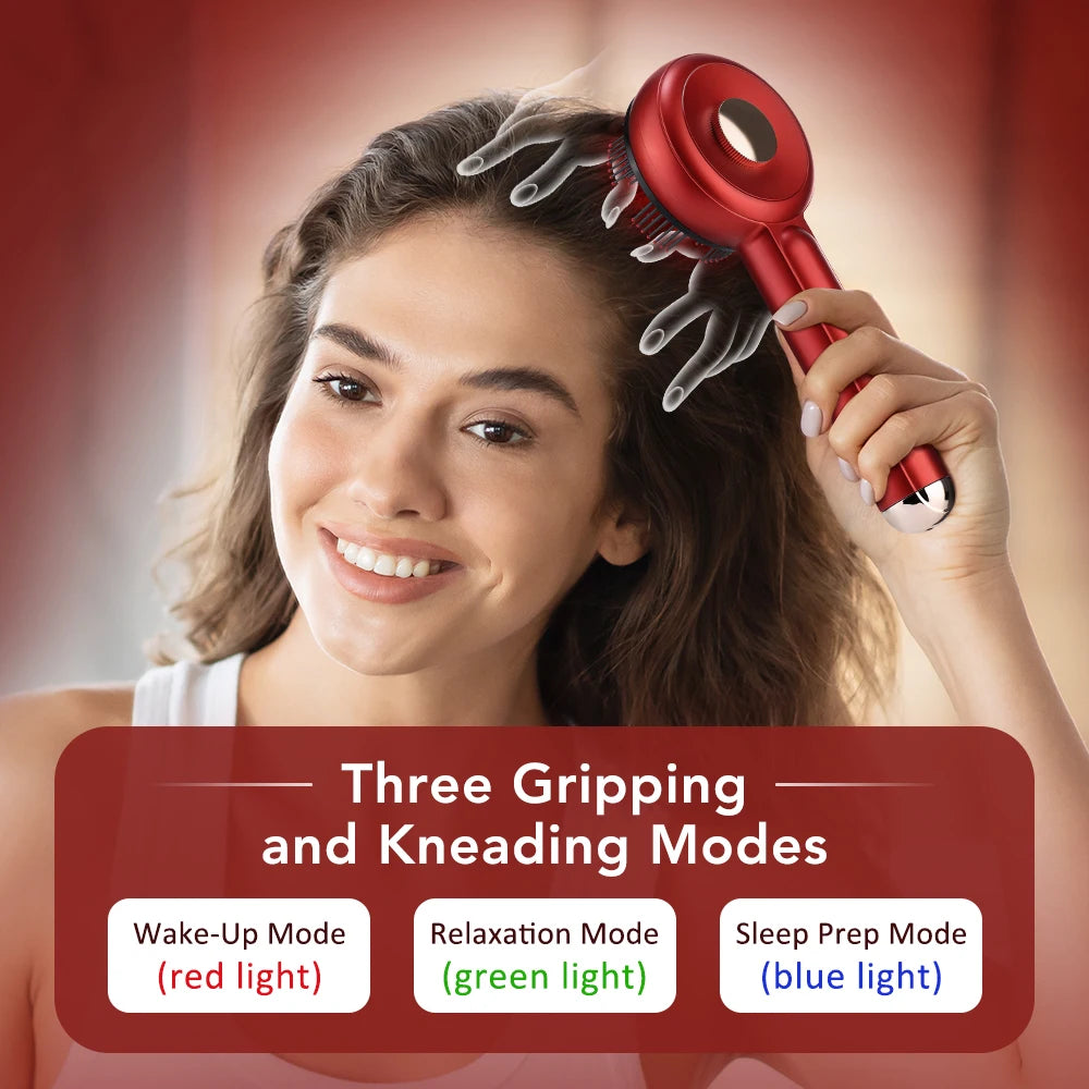 Electric Scalp Massage Comb with Red Light Therapy for Hair Growth