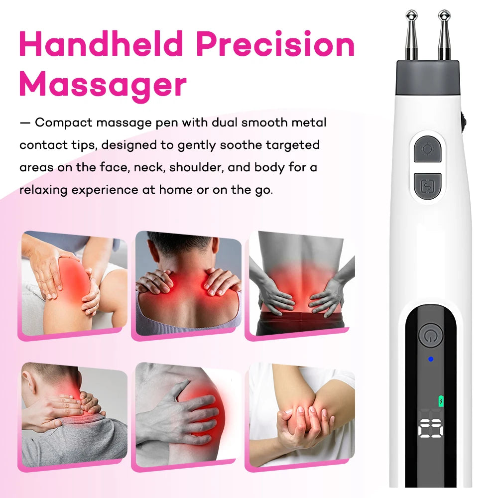 Electric Dual-Head Meridian Massage Pen for Muscle Relief - 8