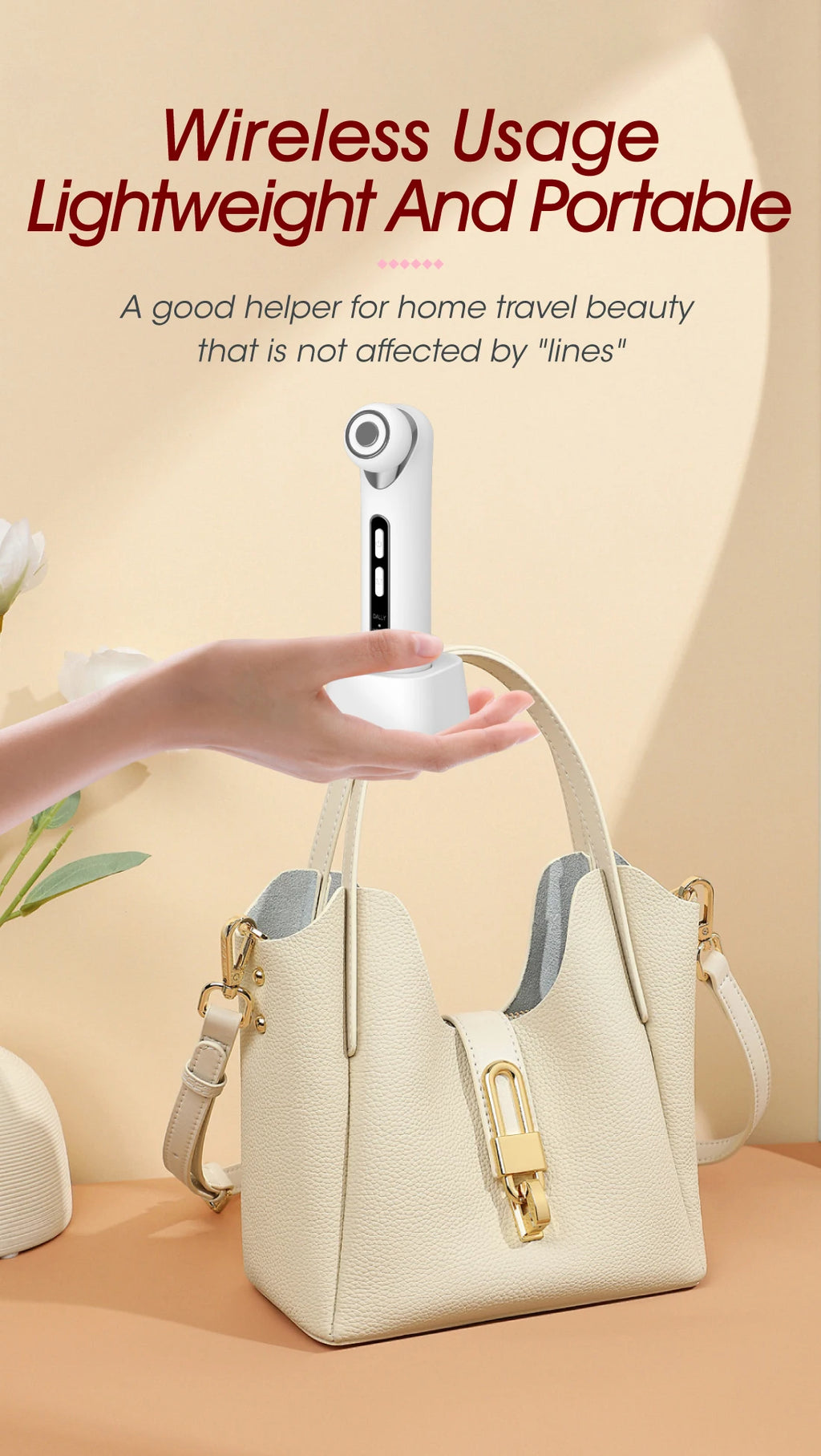 3-in-1 LED Photon Eye Facial Massager for Dark Circles and Puffiness