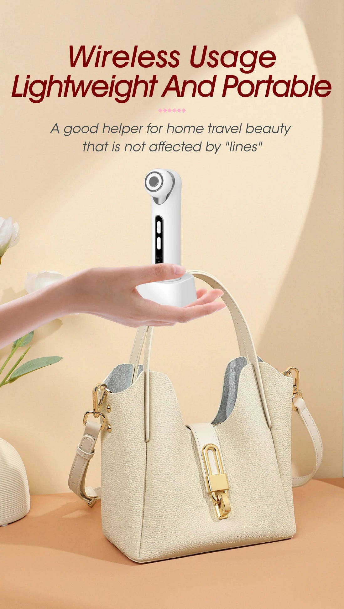 3-in-1 LED Photon Eye Facial Massager for Dark Circles and Puffiness