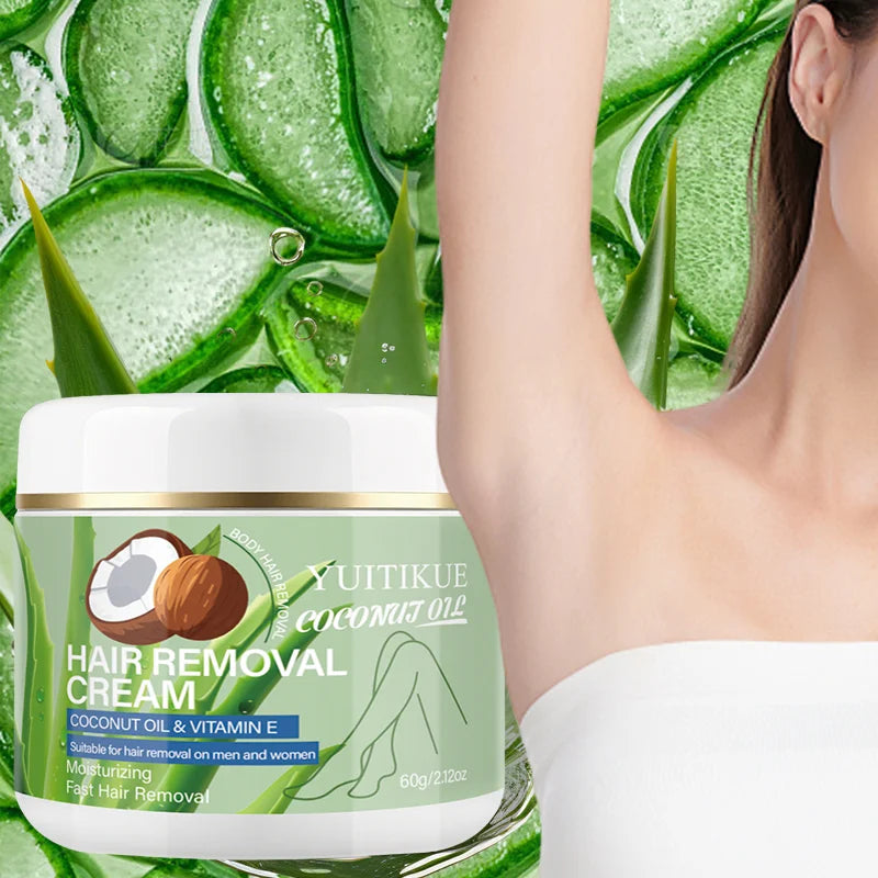 Yuitikue Coconut Oil Hair Removal Cream Moisturizing Body Hair Remover