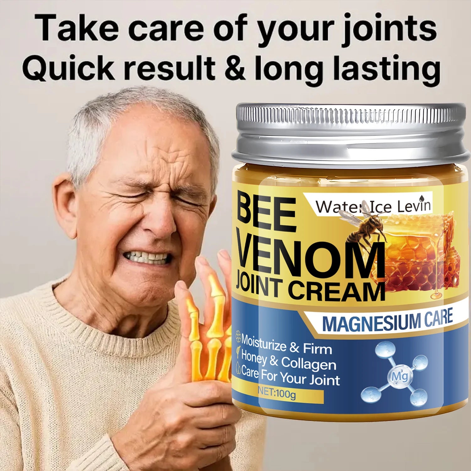 Bee Venom Joint Cream with Magnesium Honey Moisturizing Body Care - 5