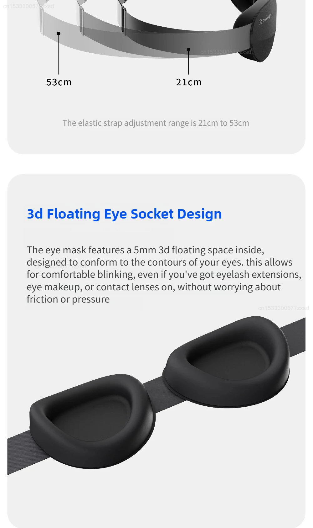 Dreamlight 3D Sleep Eye Mask Light Blocking Travel Blindfold - 16