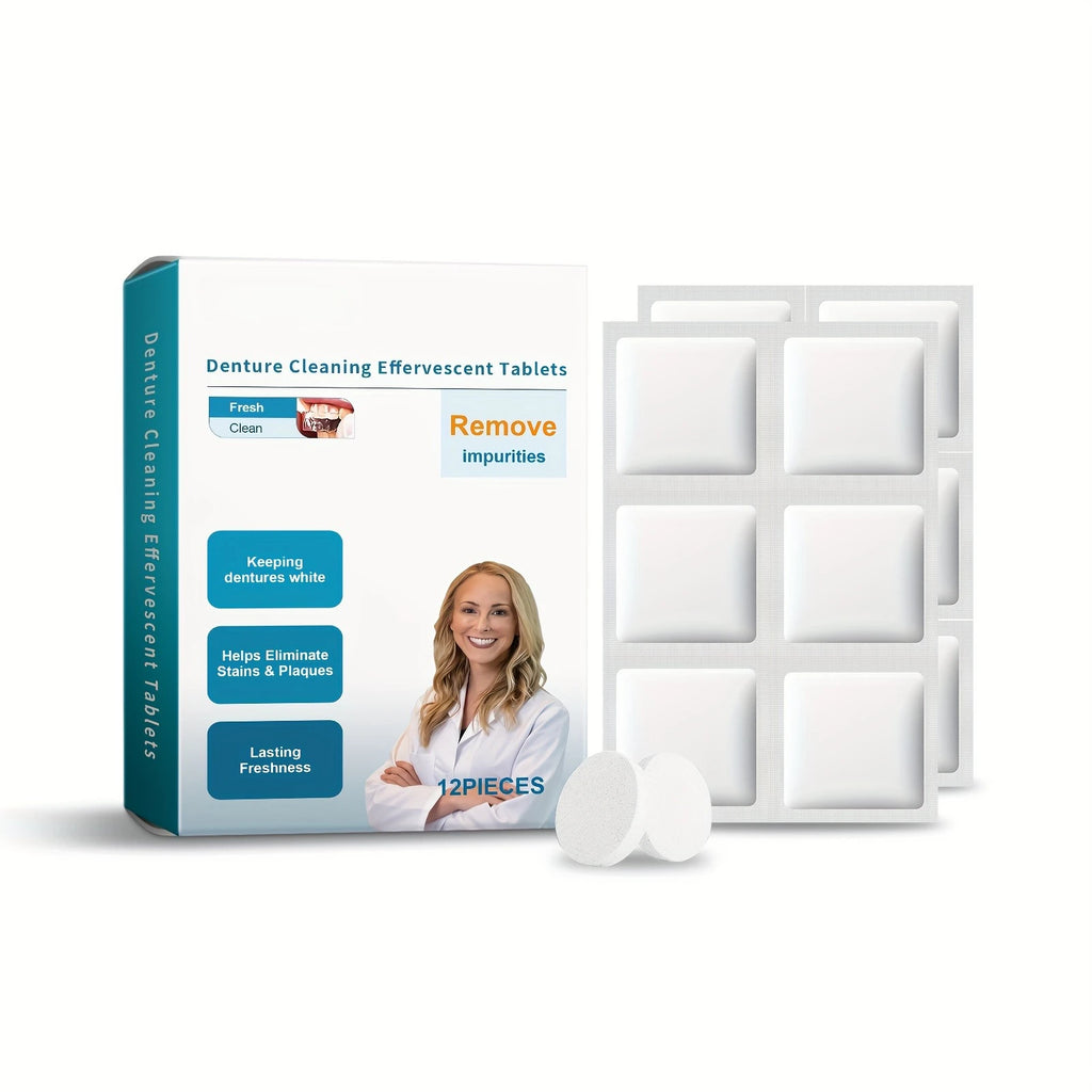 Effervescent Denture Cleaning Tablets for Deep Stain Removal