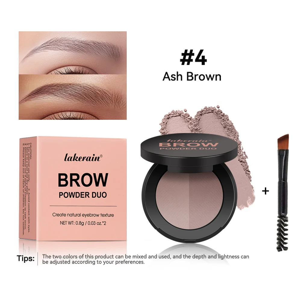 Dual-Tone Eyebrow Powder Palette with Brush - 20