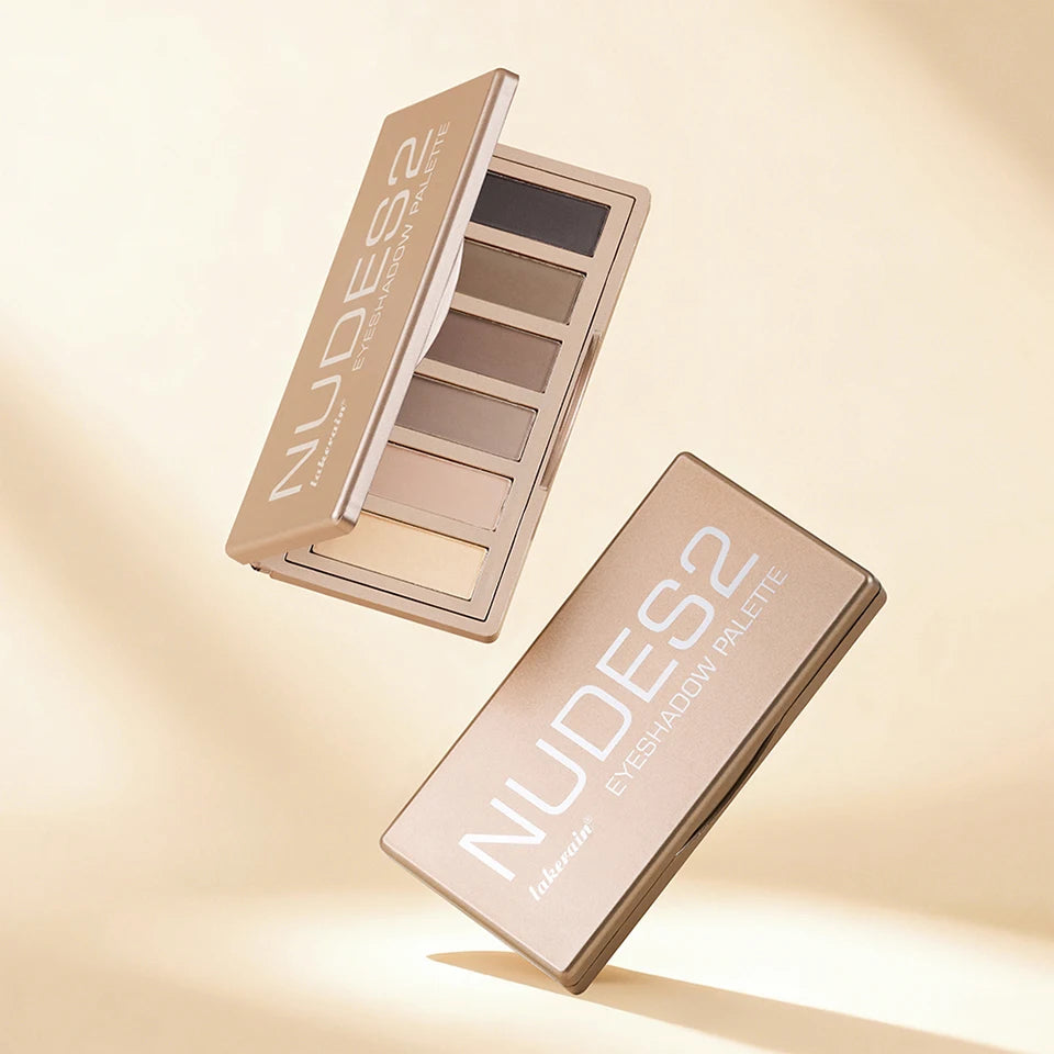6-Color Matte Eyeshadow Palette with Brush Set - 17