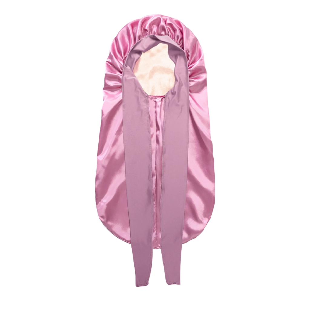 Extra Large Silk Satin Sleep Bonnet with Elastic Hair Band