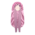 Extra Large Silk Satin Sleep Bonnet with Elastic Hair Band