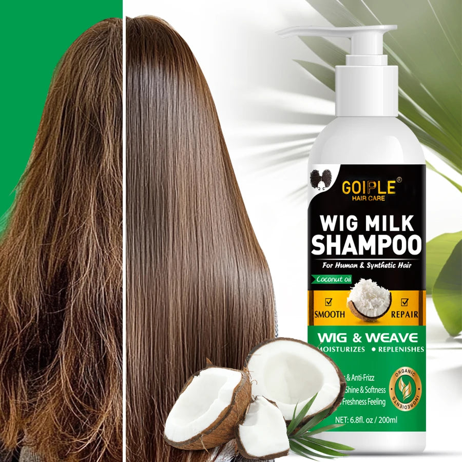 Goiple Coconut Oil Wig Milk Shampoo Hair Care and Repair Cleanser