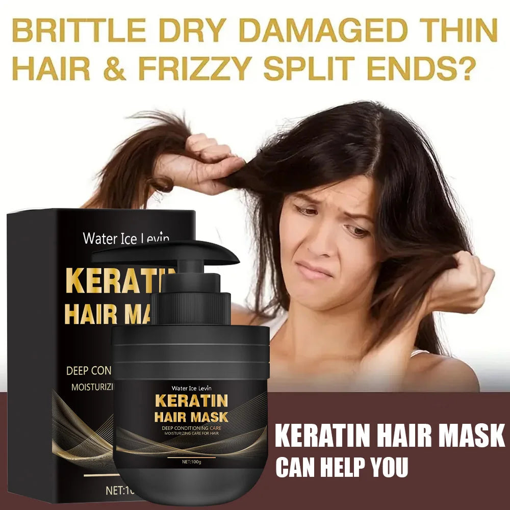 Keratin Hair Mask 100g Repairing Treatment for Damaged Frizzy Hair