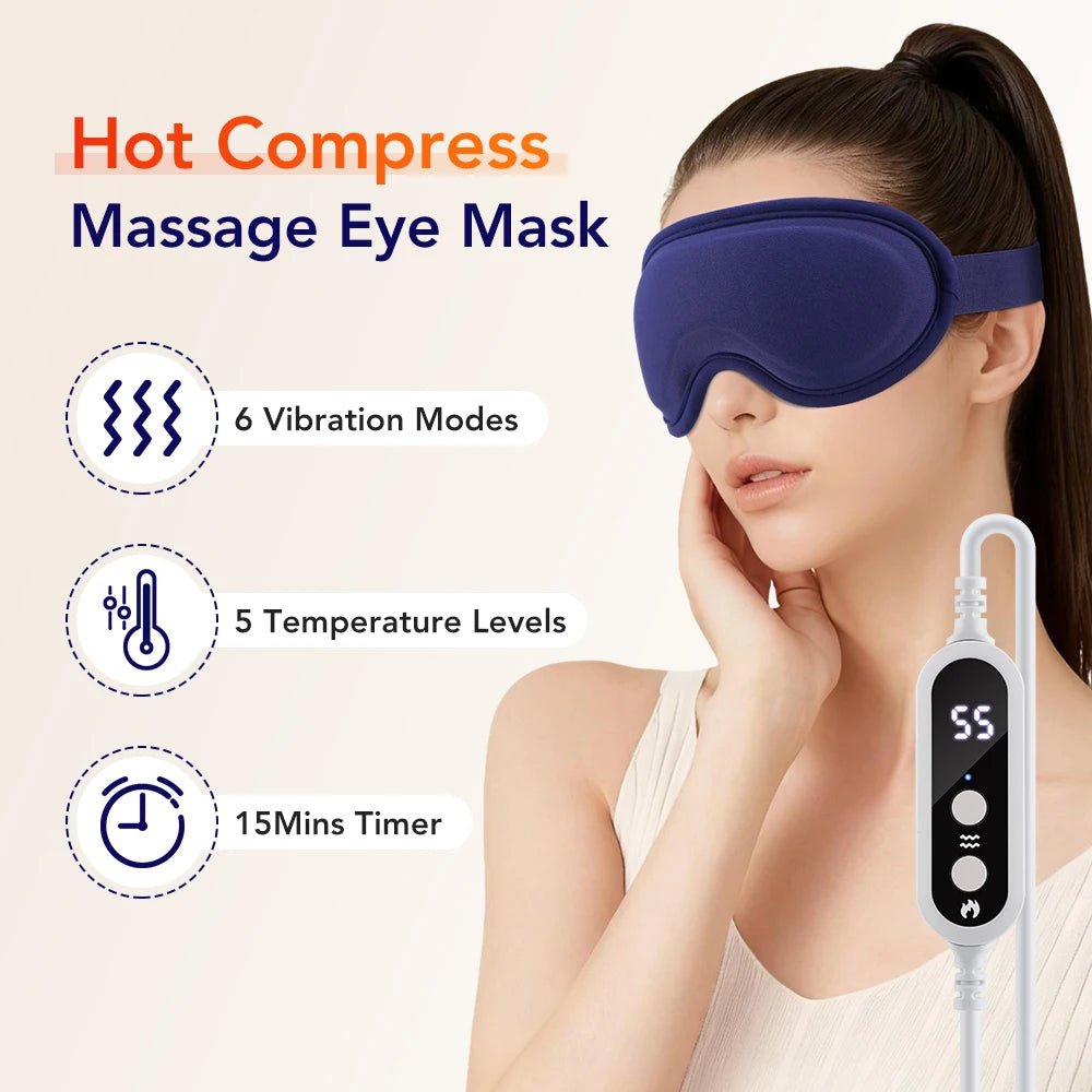 Heated Eye Mask for Dry Eyes and Strain Relief
