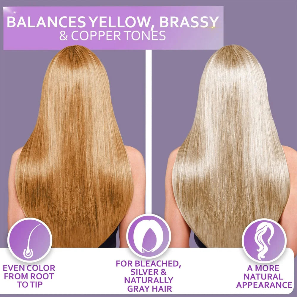 Purple Keratin Hair Mask Repairing Conditioner for Blonde Hair 100g - 7