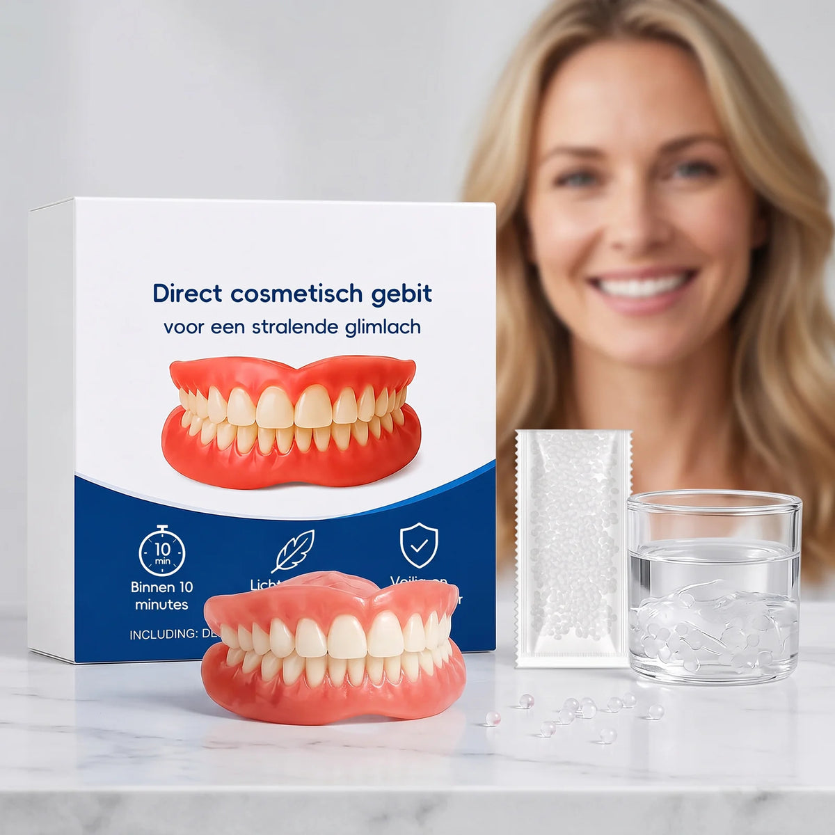 Comfort Fit Cosmetic Smile Veneers for Upper and Lower Teeth