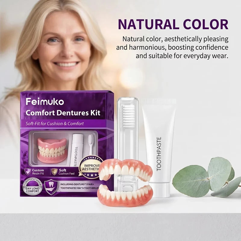 Comfort Fit Silicone Dentures for Instant Smile Enhancement
