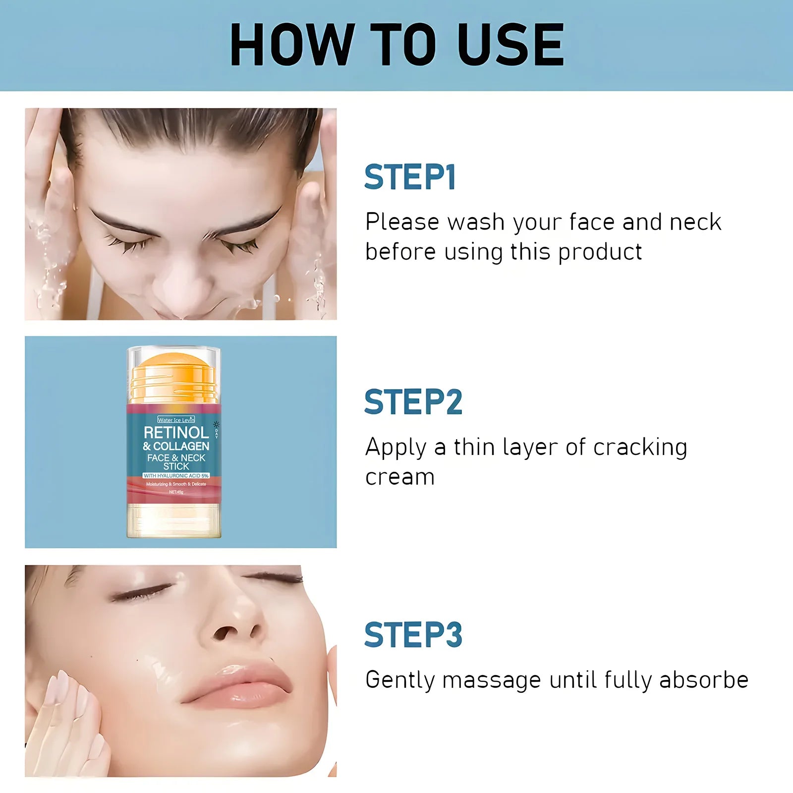 Retinol and Collagen Face and Neck Stick Anti Aging Firming Balm - 6