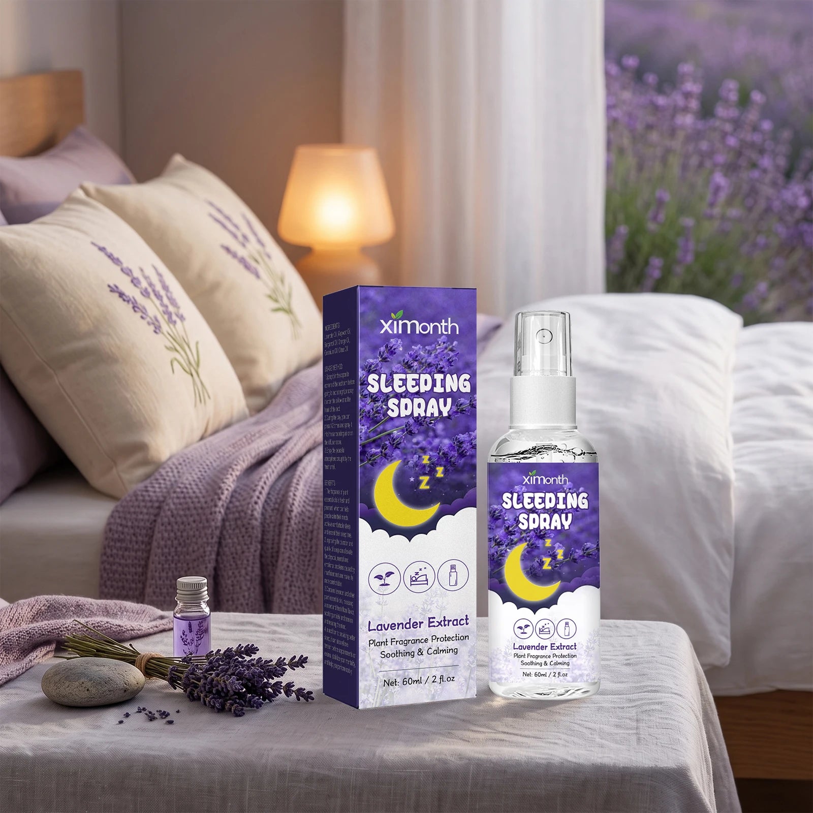 Lavender Calming Sleep Mist for Restful Nights - 3