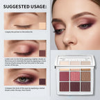 9-Color Pigmented Eyeshadow Palette for Everyday Makeup Looks