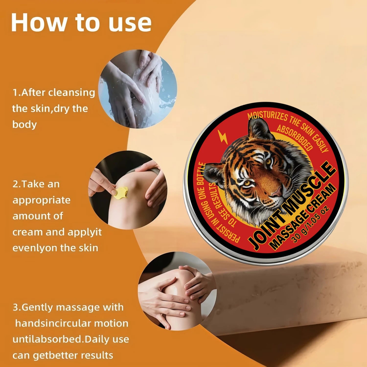 Joint Muscle Massage Cream Soothing Balm for Body Relief 30g - 12