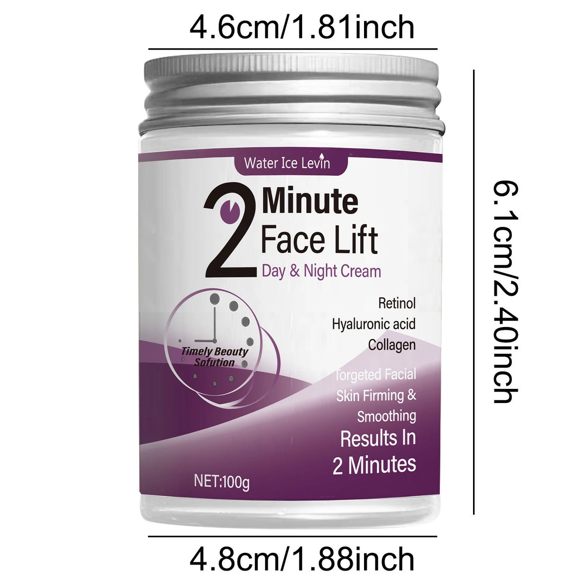 2 Minute Facial Lift Cream with Retinol Hyaluronic Acid and Collagen