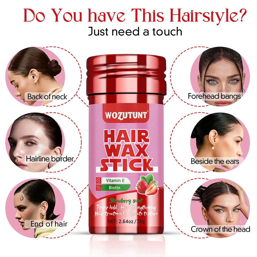 Hair Wax Stick for Frizz Control Smoothing Finishing Cream 75g - 9