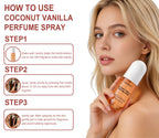 Yurhersu Coconut Vanilla Perfume Spray Long Lasting Fragrance Mist 50ml