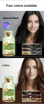 100ml 3 in 1 Herbal Hair Dye Shampoo for Gray Hair Coverage
