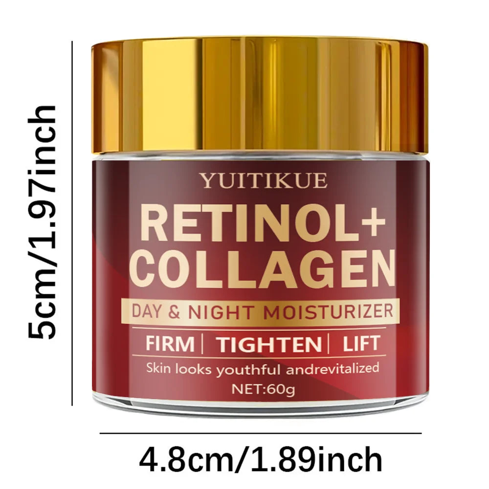 Retinol Collagen Anti Aging Cream Day Night Face Moisturizer 60g