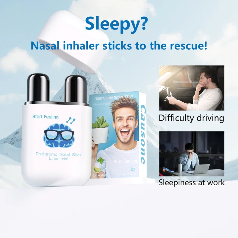 Refreshing Fruit Scent Nasal Energy Stick for Alertness