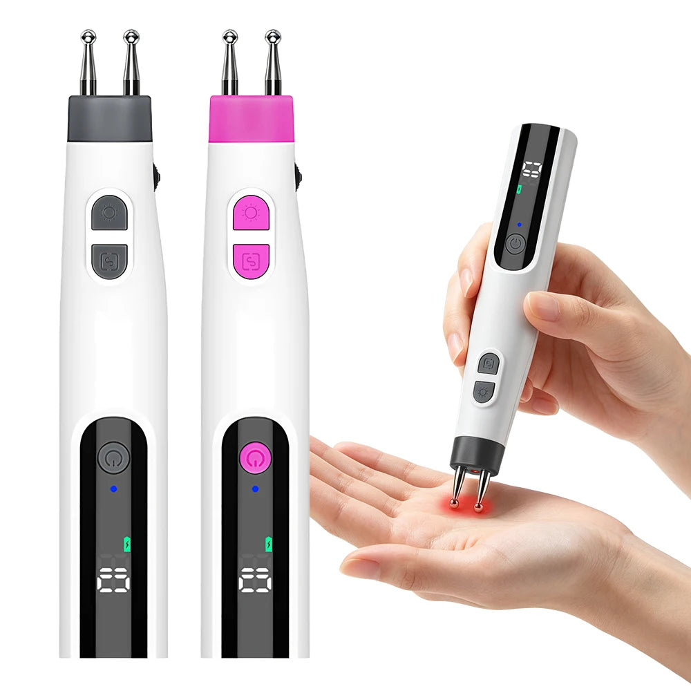 Electric Dual-Head Meridian Massage Pen for Muscle Relief - 1