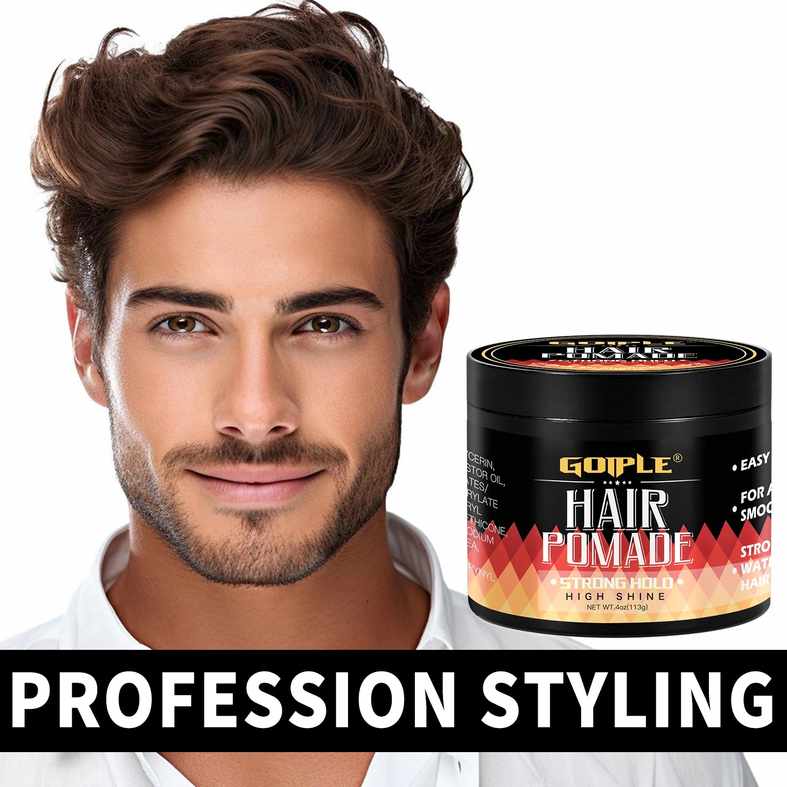 Goiple 360 Wave Shampoo and Strong Hold Hair Pomade Styling Set - 13