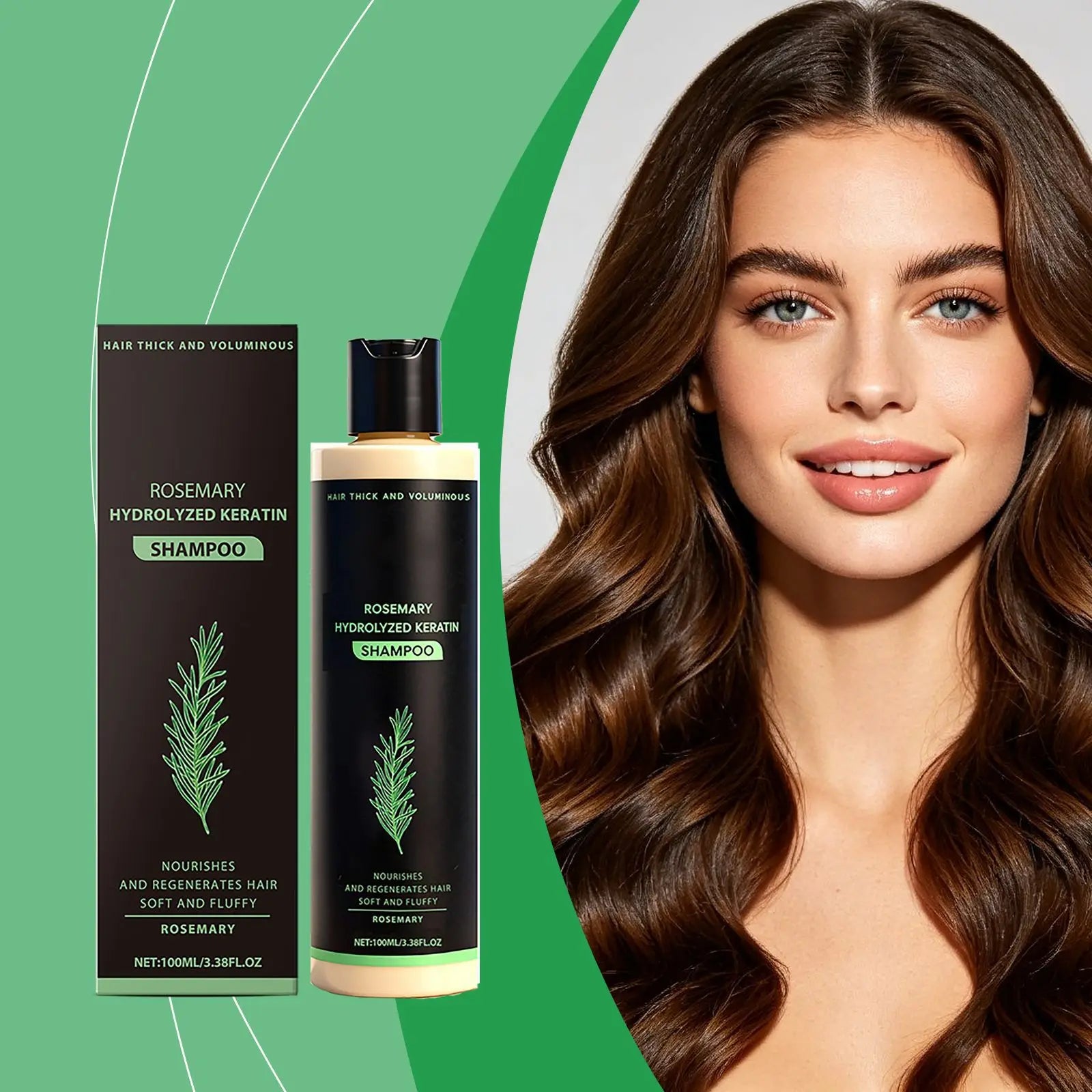 Rosemary Hydrolyzed Keratin Shampoo for Hair Repair and Volume