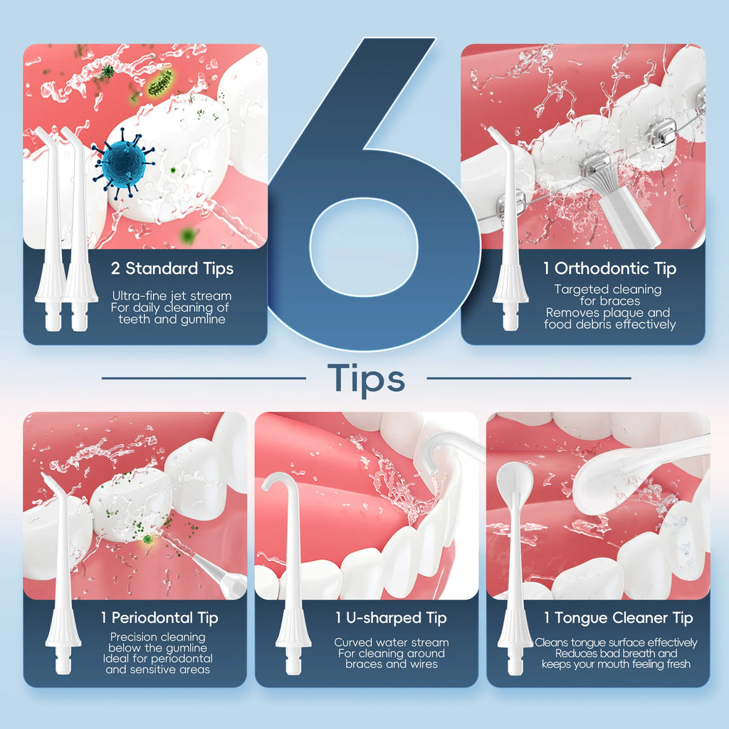Electric Toothbrush and Portable Water Flosser Oral Care Set