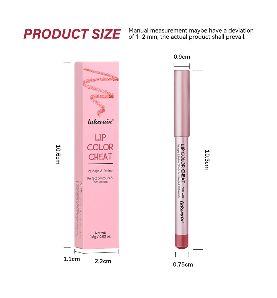 Waterproof Long-Lasting Matte Lip Liner Pencil Set
