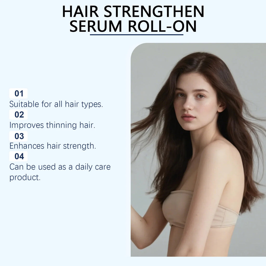 Rosemary Hair Growth Serum Roller for Scalp and Hair Strengthening