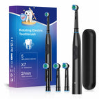 Rechargeable Electric Toothbrush with 5 Modes and 4 Brush Heads