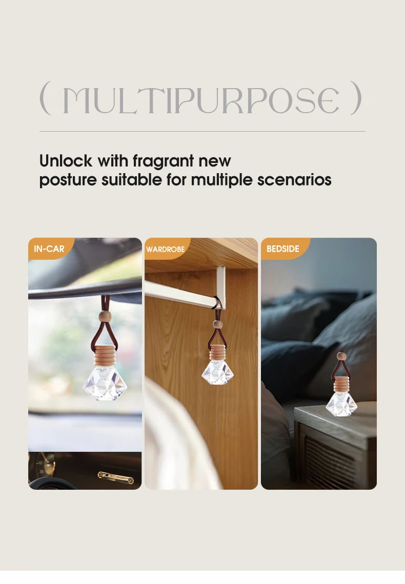 FORMBO Hanging Car Air Freshener Aromatherapy Diffuser Bottle