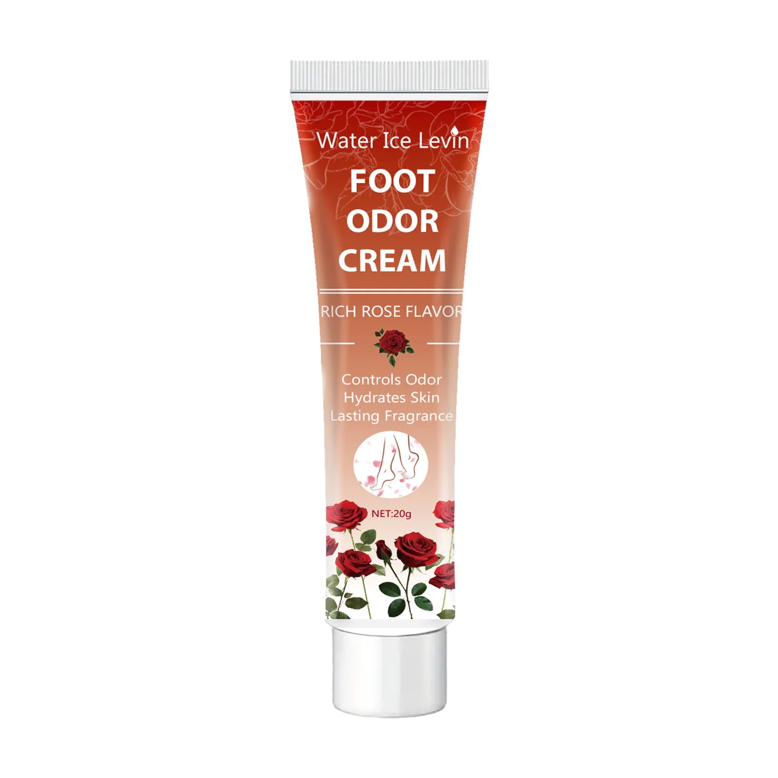 Rose Foot Deodorant Cream Long Lasting Odor Control and Moisturizer - 10