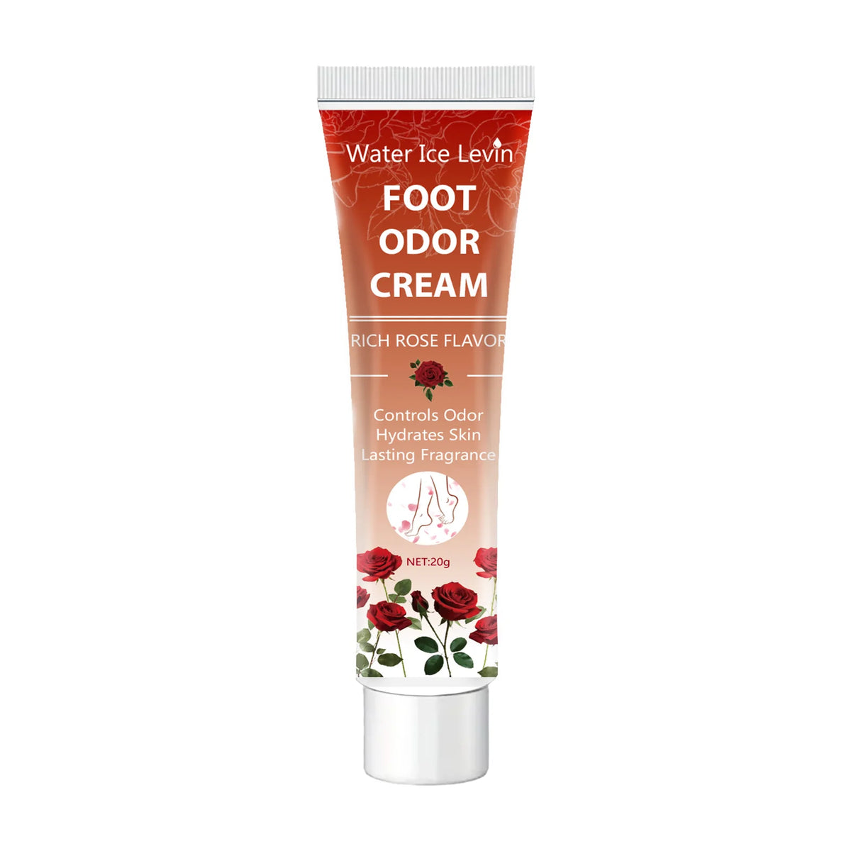Rose Foot Deodorant Cream Long Lasting Odor Control and Moisturizer