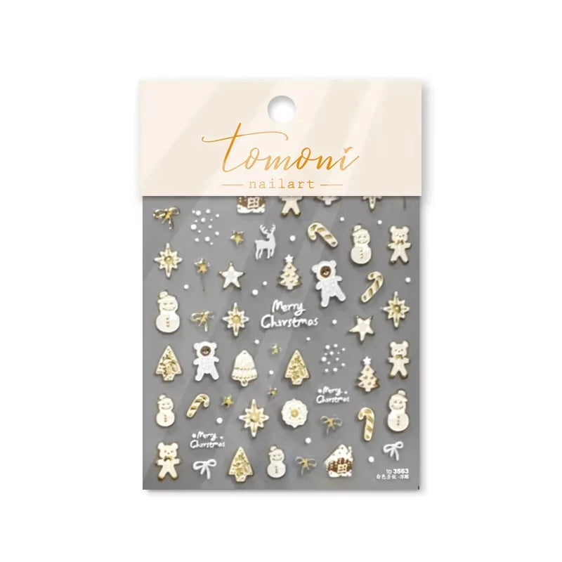 3D Christmas Cartoon Nail Art Stickers