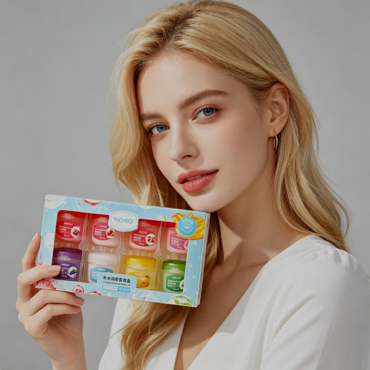 NORO Moisturizing Lip Balm Set Fruit Flavored Lip Mask Care Kit - 1