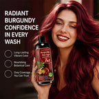 Burgundy 7 in 1 Hair Dye Shampoo with Natural Plant Extracts