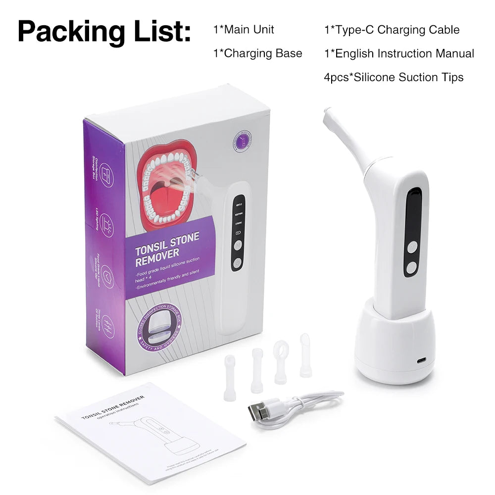 Portable Electric Tonsil Stone Remover with LED Light