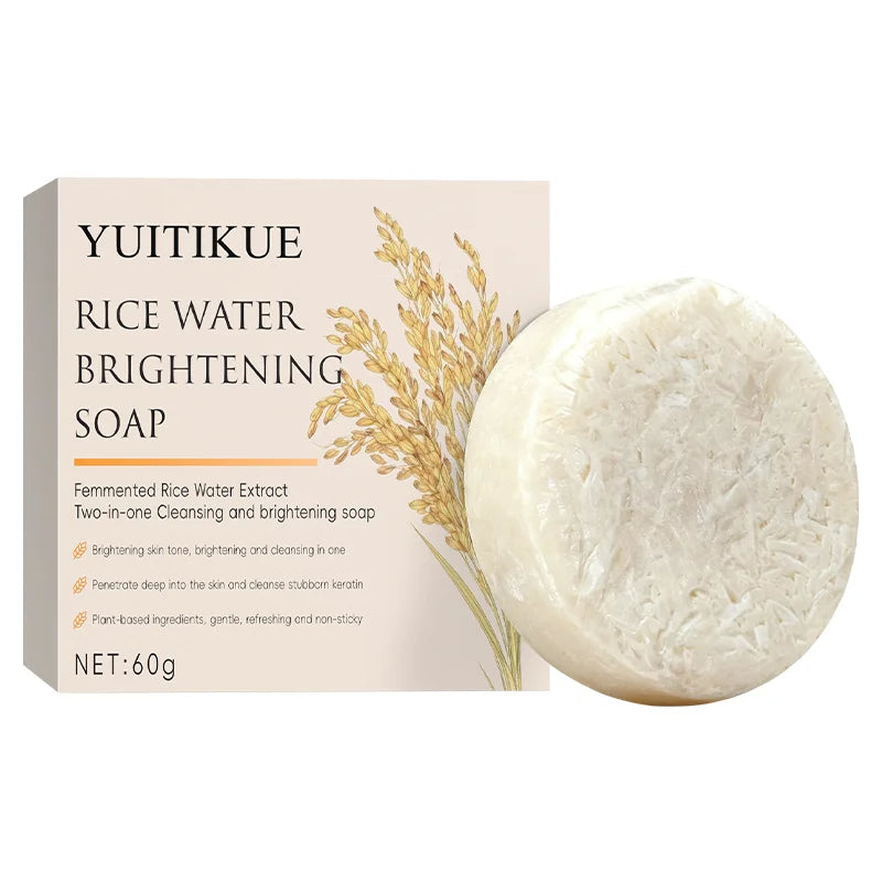 Rice Water Brightening Soap Moisturizing Cleansing Bar for Face Body - 7