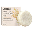 Rice Water Brightening Soap Moisturizing Cleansing Bar for Face Body