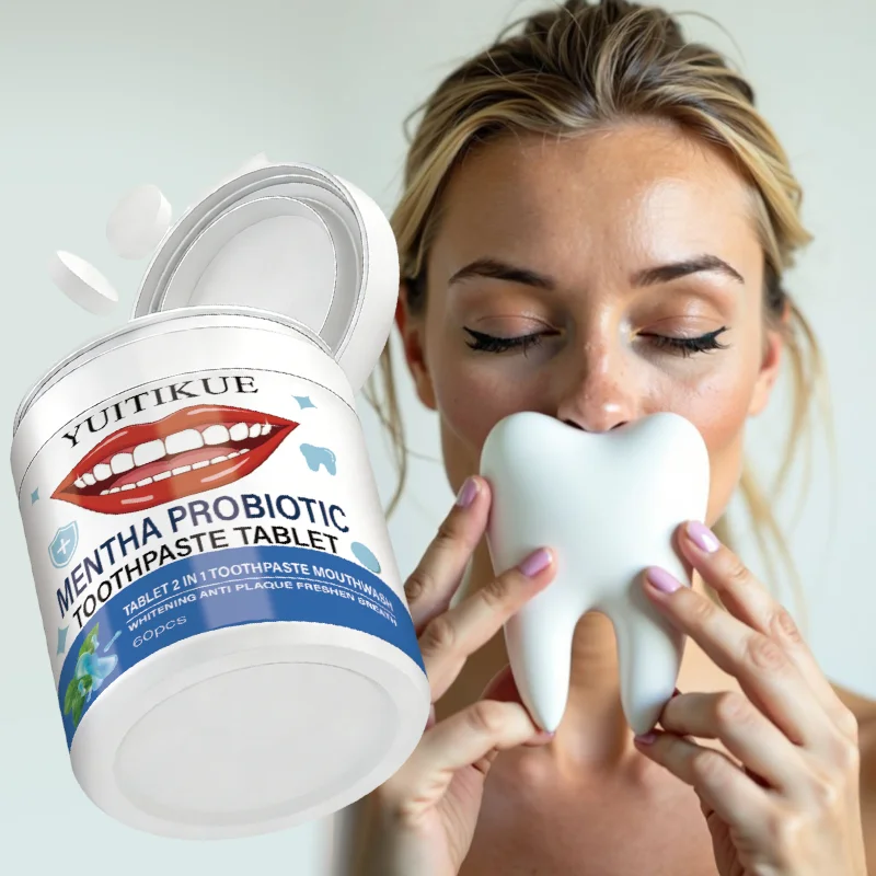 Yuitikue Probiotic Toothpaste Tablets 2-in-1 Teeth Whitening Mouthwash - 3